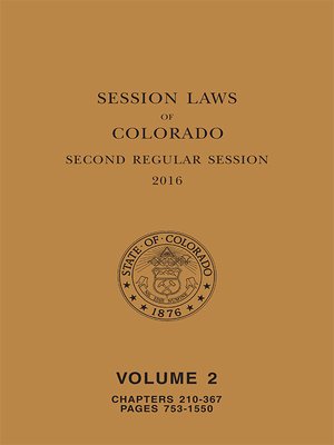 cover image of Colorado Session Laws